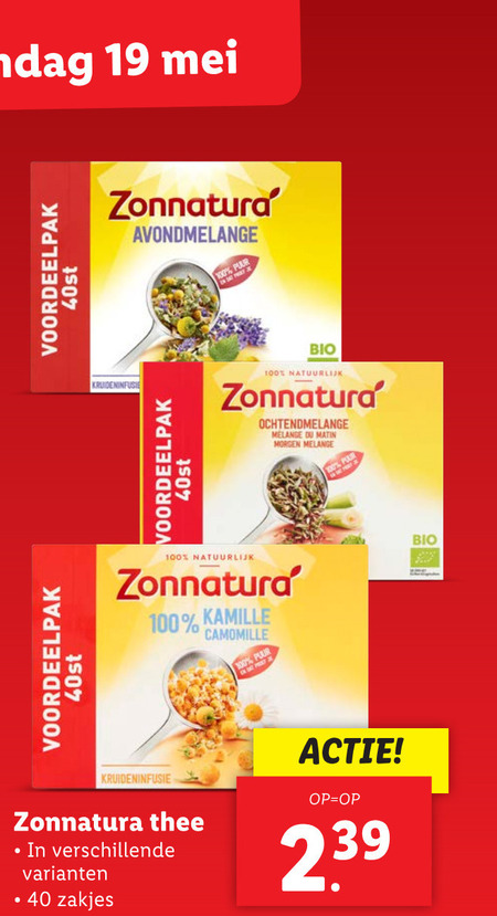 Zonnatura   thee folder aanbieding bij  Lidl - details