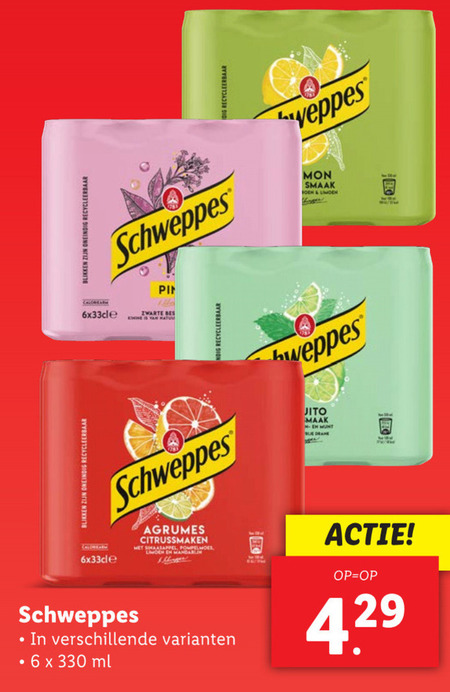 Schweppes   frisdrank folder aanbieding bij  Lidl - details