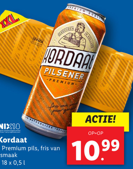 Kordaat   blikje bier folder aanbieding bij  Lidl - details