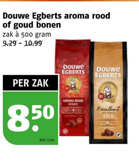 Douwe Egberts   koffiebonen folder aanbieding bij  Poiesz - details