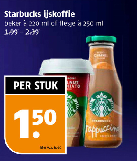 Starbucks   ijskoffie folder aanbieding bij  Poiesz - details