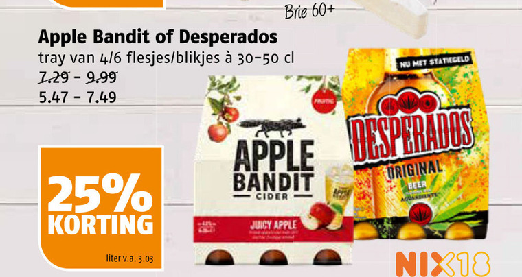 Desperados   appelcider, speciaalbier folder aanbieding bij  Poiesz - details