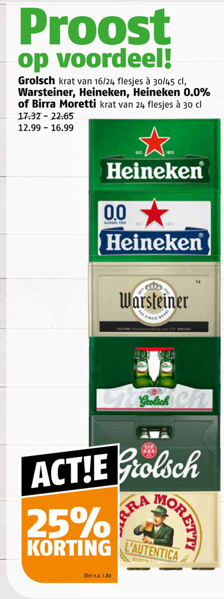Warsteiner   krat bier folder aanbieding bij  Poiesz - details