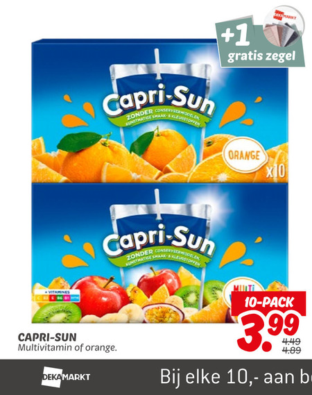 Capri-Sun   fruitdrank folder aanbieding bij  Dekamarkt - details
