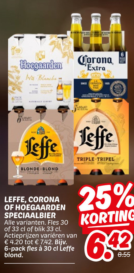 Leffe   blikje bier, speciaalbier folder aanbieding bij  Dekamarkt - details