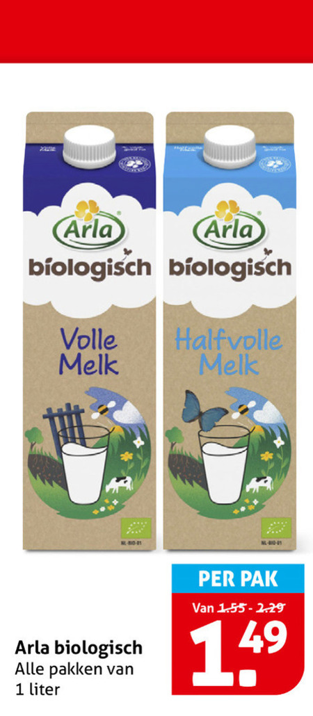 Arla   melk folder aanbieding bij  Hoogvliet - details