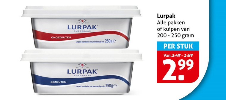 lurpak   roomboter folder aanbieding bij  Hoogvliet - details