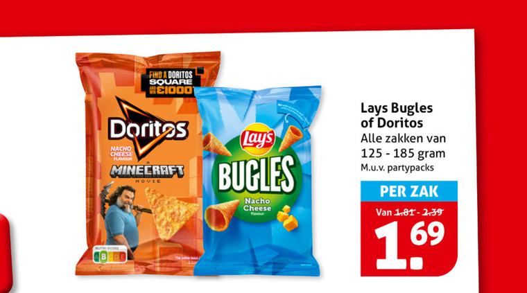 Doritos   zoutje, chips folder aanbieding bij  Hoogvliet - details