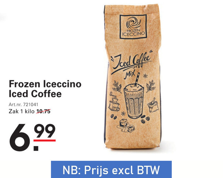 Frozen Iceccino   oploskoffie folder aanbieding bij  Sligro - details