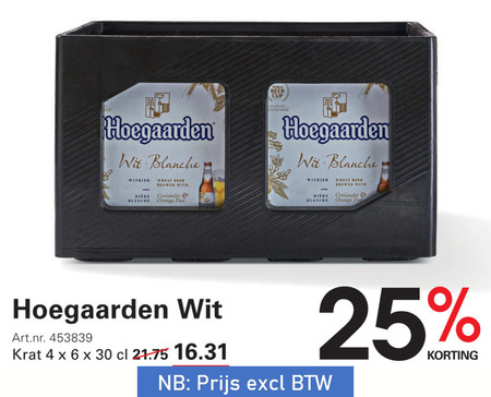 Hoegaarden   witbier folder aanbieding bij  Sligro - details