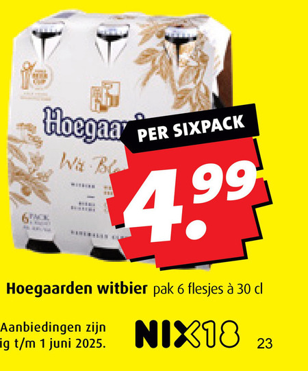 Hoegaarden   witbier folder aanbieding bij  Boni - details