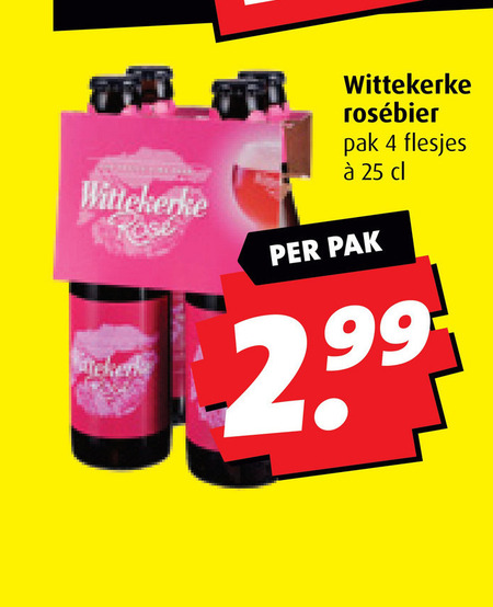 Wittekerke   rose bier folder aanbieding bij  Boni - details