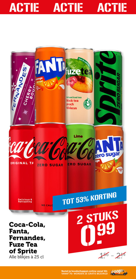 Fernandes   cola, frisdrank folder aanbieding bij  Coop - details