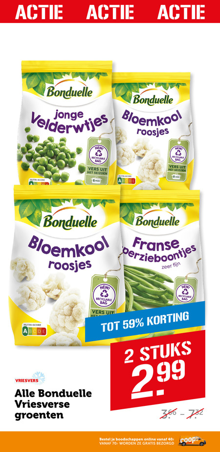 Bonduelle   diepvriesgroente folder aanbieding bij  Coop - details