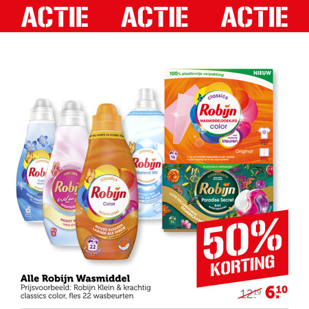 Robijn   wasmiddel folder aanbieding bij  Coop - details