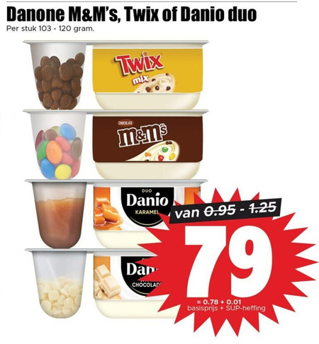 Danone Danio   toetje folder aanbieding bij  Dirk - details
