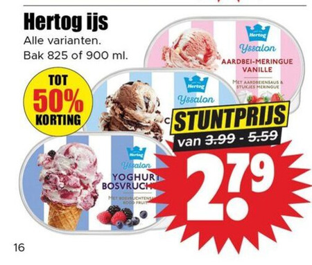 Hertog   ijsspecialiteit folder aanbieding bij  Dirk - details