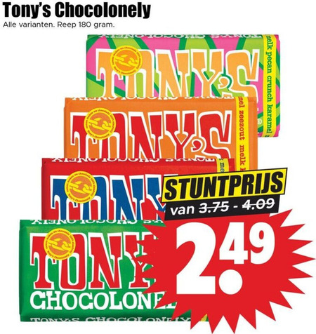 Tony Chocolony   chocolade folder aanbieding bij  Dirk - details