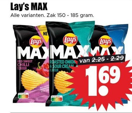 Lays   chips folder aanbieding bij  Dirk - details