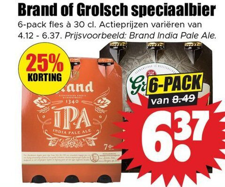 Grolsch   speciaalbier folder aanbieding bij  Dirk - details