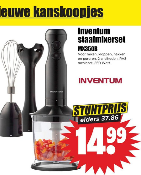 Inventum   staafmixer folder aanbieding bij  Dirk - details