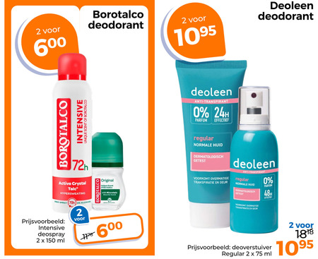 Borotalco   deodorant folder aanbieding bij  Trekpleister - details