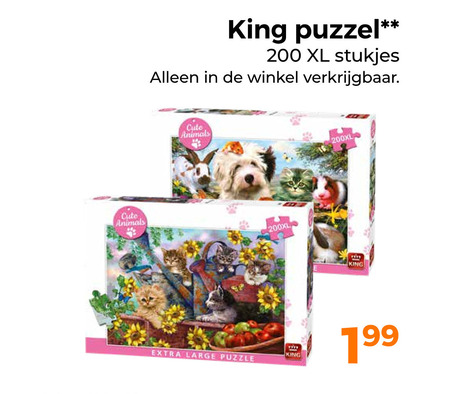 King   legpuzzel folder aanbieding bij  Trekpleister - details