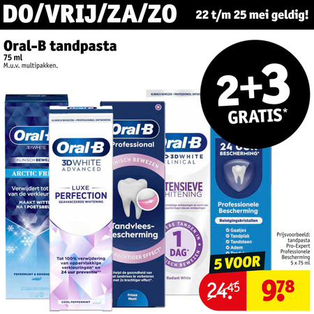 Oral-B   tandpasta folder aanbieding bij  Kruidvat - details