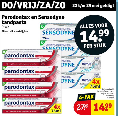 Sensodyne   tandpasta folder aanbieding bij  Kruidvat - details