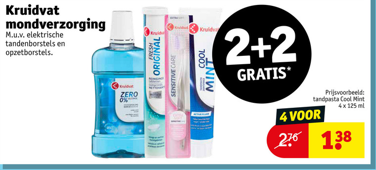 Kruidvat Huismerk   mondwater, tandenborstel folder aanbieding bij  Kruidvat - details