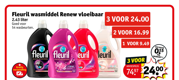 Fleuril   wasmiddel folder aanbieding bij  Kruidvat - details