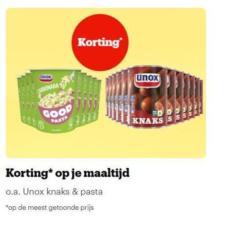 Unox   knakworst, noodles folder aanbieding bij  Bol.com - details