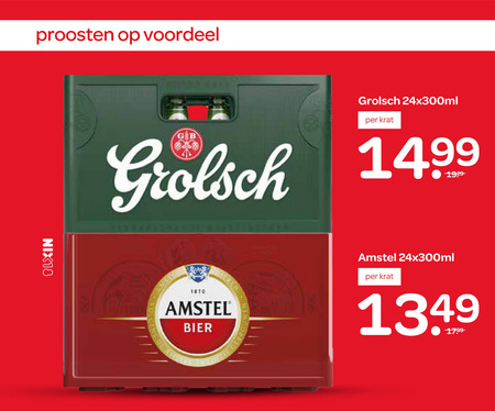 Grolsch   krat bier folder aanbieding bij  Spar - details