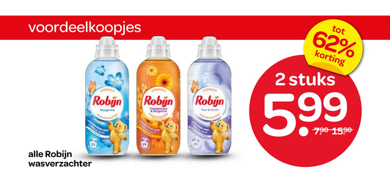 Robijn   wasverzachter folder aanbieding bij  Spar - details
