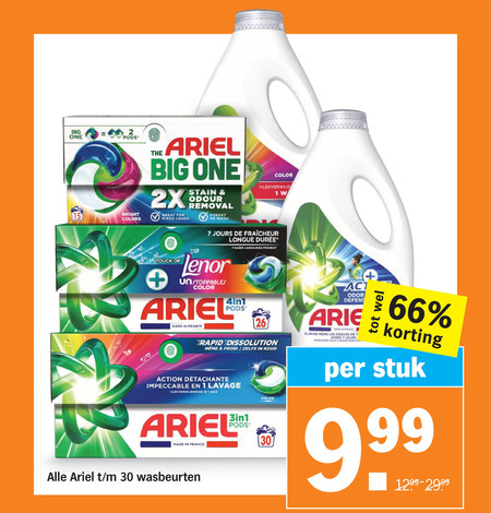 Ariel   wasmiddel folder aanbieding bij  Albert Heijn - details