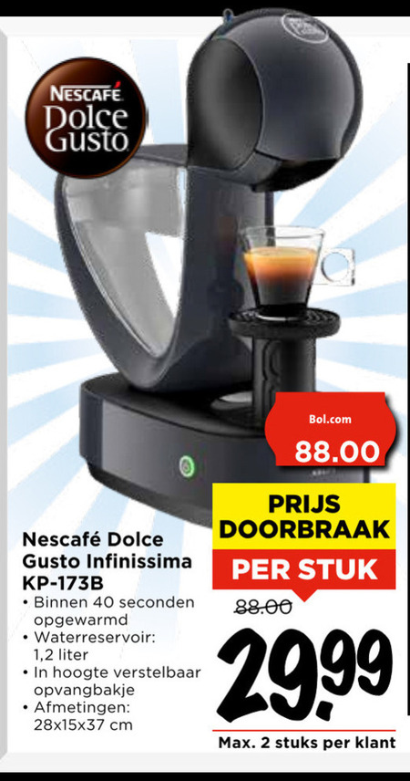 Krups   dolce gusto apparaat folder aanbieding bij  Vomar - details