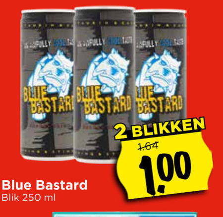 Blue Bastard   energiedrank folder aanbieding bij  Vomar - details