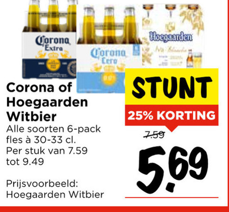 Corona   witbier, speciaalbier folder aanbieding bij  Vomar - details