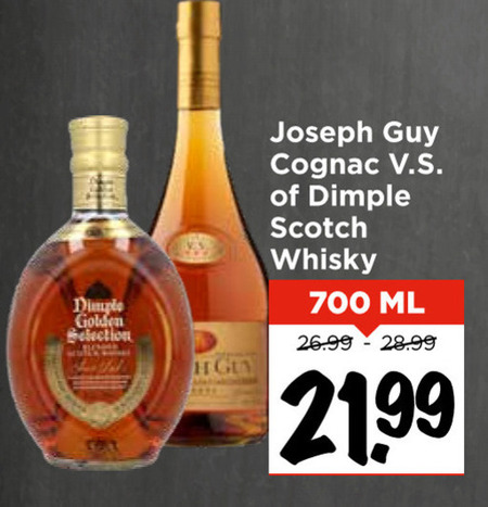 Joseph Guy   whisky, cognac folder aanbieding bij  Vomar - details