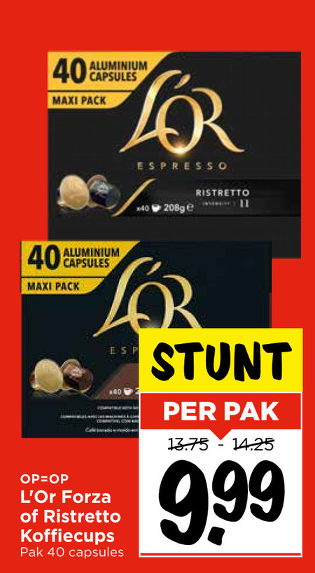 Douwe Egberts L Or   koffiecups folder aanbieding bij  Vomar - details