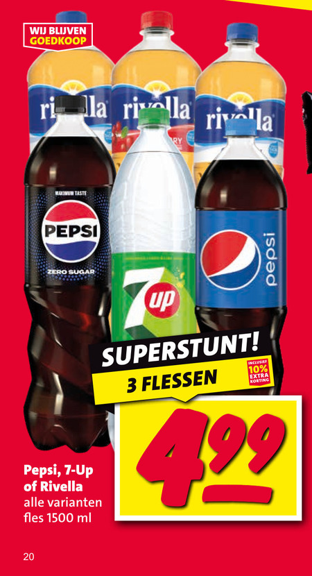 Pepsi   cola, frisdrank folder aanbieding bij  Nettorama - details