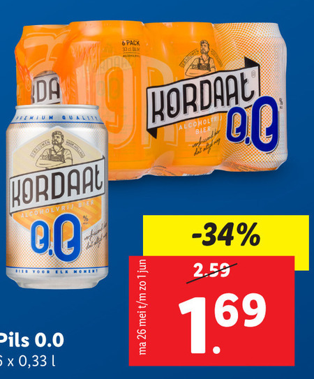 Kordaat   alcoholvrij bier folder aanbieding bij  Lidl - details