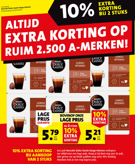 Nescafe   dolce gusto capsules folder aanbieding bij  Boni - details
