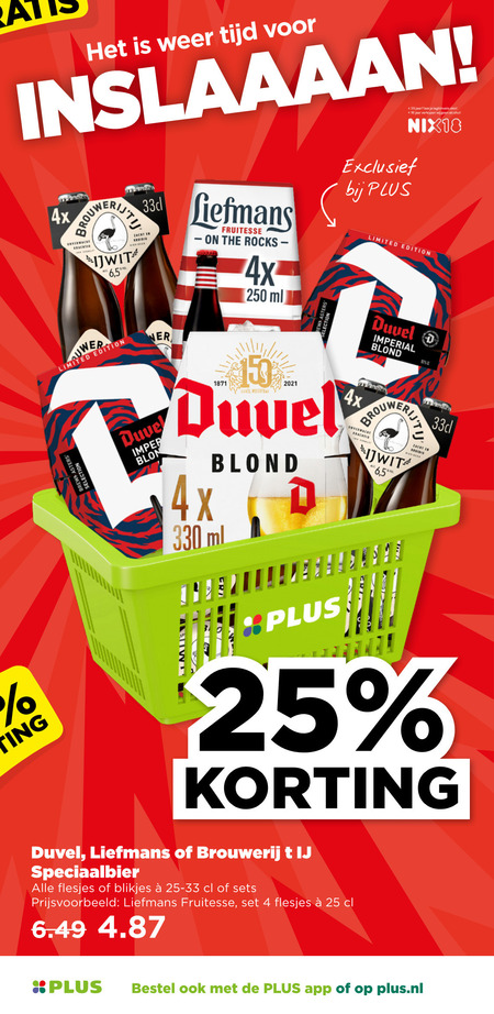 Duvel   speciaalbier folder aanbieding bij  Plus - details