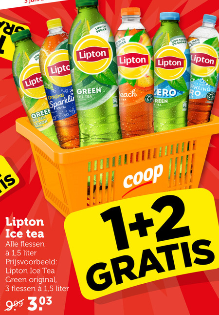 Lipton   ice tea folder aanbieding bij  Coop - details