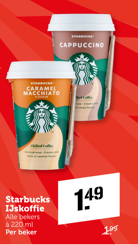 Starbucks   ijskoffie folder aanbieding bij  Coop - details