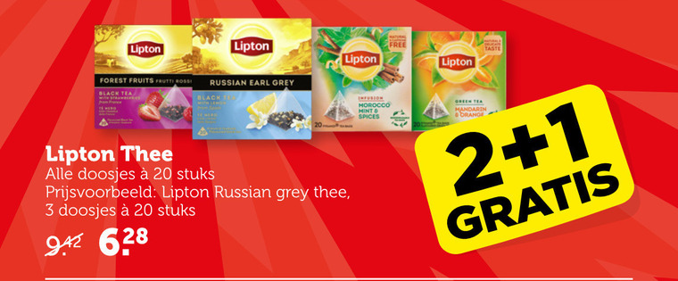 Lipton   thee folder aanbieding bij  Coop - details