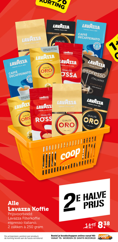 Lavazza   koffiecups, koffie folder aanbieding bij  Coop - details