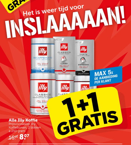 Illy   koffiecups, koffiebonen folder aanbieding bij  Coop - details