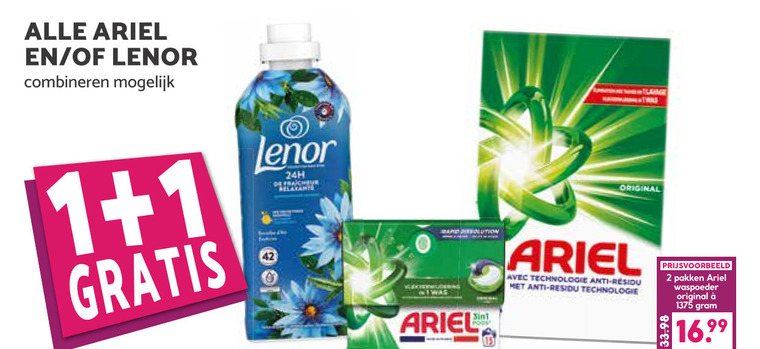 Lenor   wasverzachter, wasmiddel folder aanbieding bij  Boons Markt - details